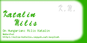 katalin milis business card